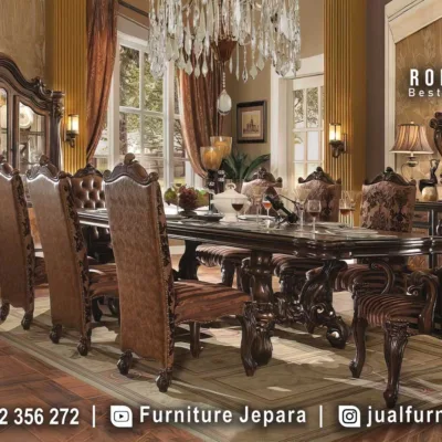 Harga Meja Makan Mewah Kayu Jati Jepara SMM-788