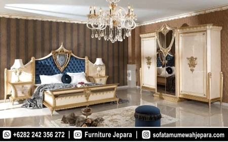 Koleksi Kamar Tidur Mewah Klasik Ukiran Mewah Jepara ST-021