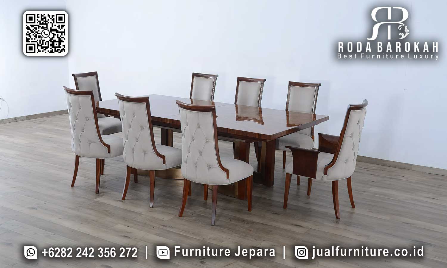 Meja Makan Mewah 10 Kursi Minimalis Jepara SMM-780 1 Meja Makan Mewah 10 Kursi Minimalis Jepara SMM-780