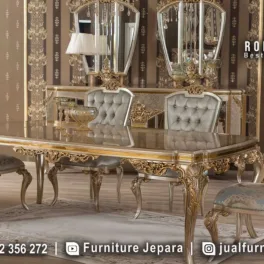 Model Set Ruang Makan Mewah Megah Desain Eropa SMM-794