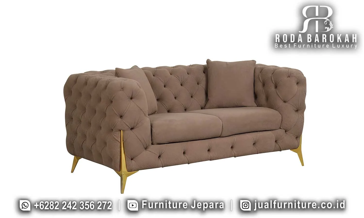 Rekomendasi Sofa Tamu Mewah Modern Kaki Stainless Gold STM-1052 2 Rekomendasi Sofa Tamu Mewah Modern Kaki Stainless Gold STM-1052