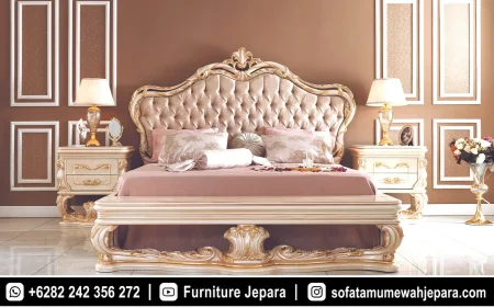 Set Kamar Tidur Mewah Ukiran Jepara Gaya Eropa Klasik