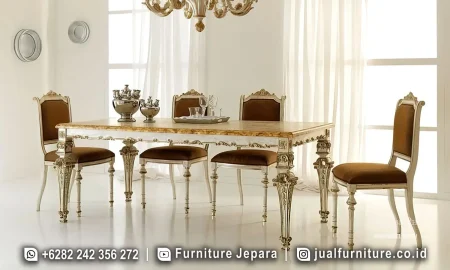 Set Kursi Makan Mewah Ukir Klasik Eropa Murah ST-005