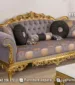 Set Kursi Tamu Klasik Mewah Berwarna Grey Gold STM-1060