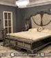 Set Tempat Tidur Mewah Baroque Hitam Silver Ukiran Jepara STT-648
