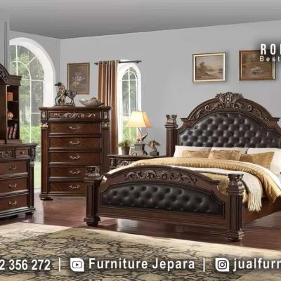 Tempat Tidur Mewah Ukir Salak Tua Terbaru STT-645