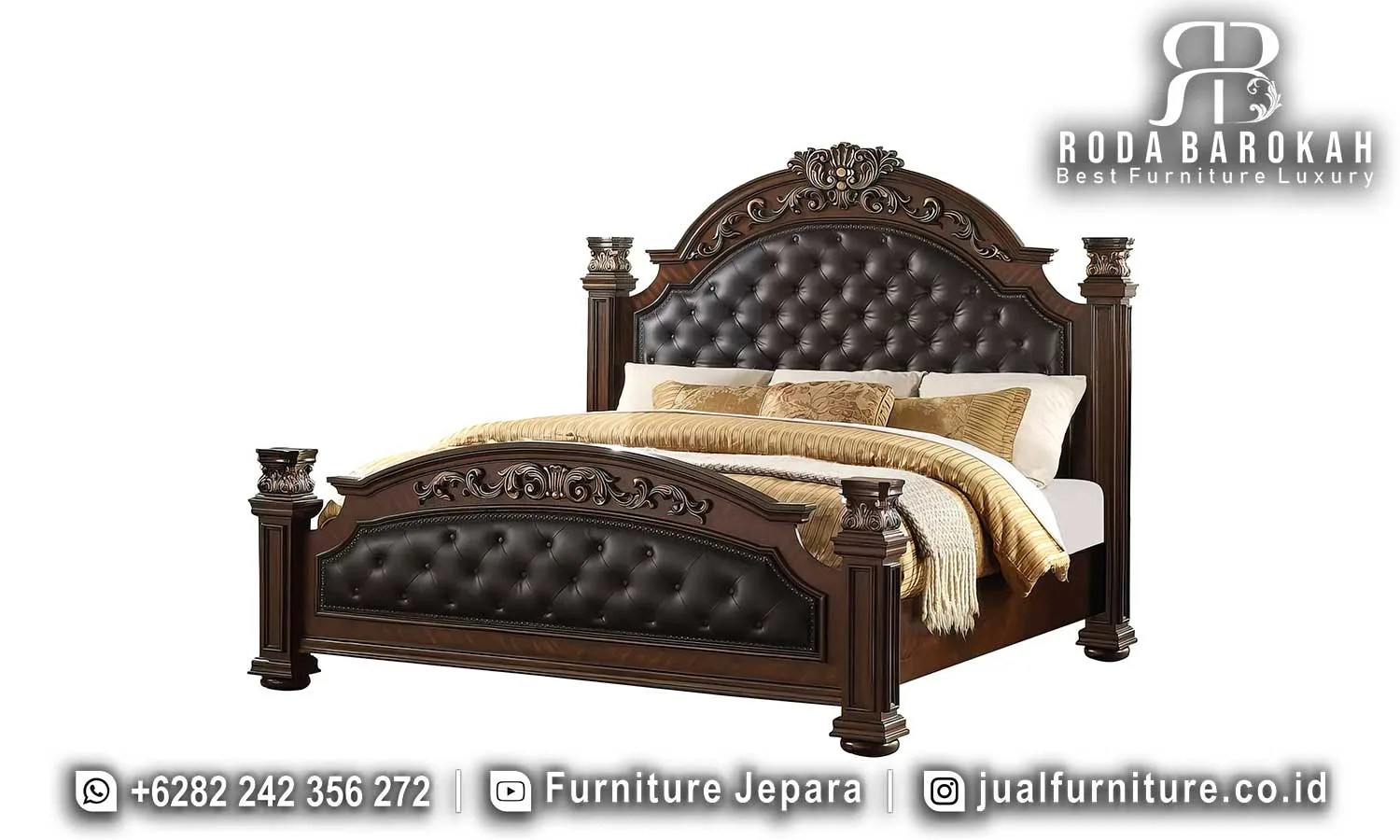 Tempat Tidur Mewah Ukir Salak Tua Terbaru STT-645 2 Tempat Tidur Mewah Ukir Salak Tua Terbaru STT-645