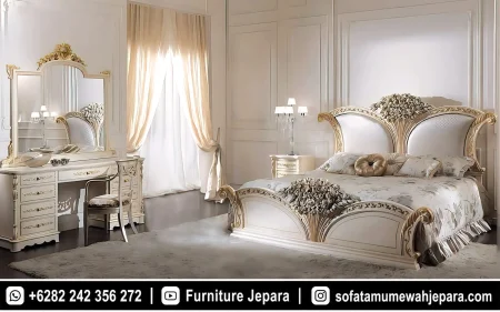 Tempat Tidur Ukiran Klasik Mewah Nuansa Kerajaan Anggun ST-011