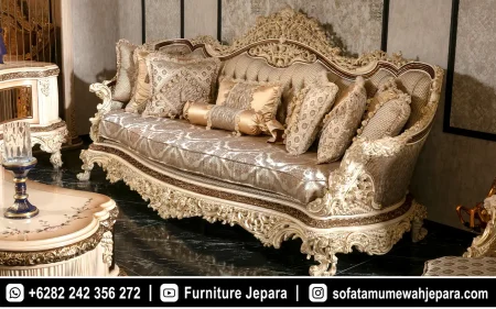 Set Sofa Tamu Mewah Elegan Champagne Bronze Mirror ST-042