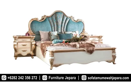 Set Tempat Tidur Mewah Elegan Klasik Ivory ST-034