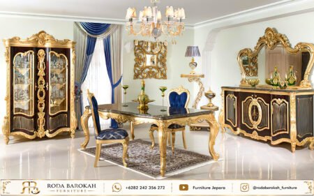 Jual Set Ruang Makan Klasik Mewah Mebel Jepara