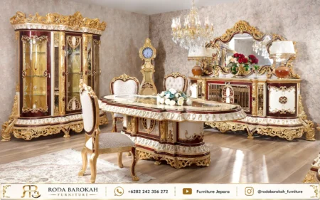 Koleksi Set Meja Makan Ukiran Sultan Imperial Mewah ST-044