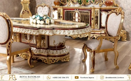 Koleksi Set Meja Makan Ukiran Sultan Imperial Mewah ST-044
