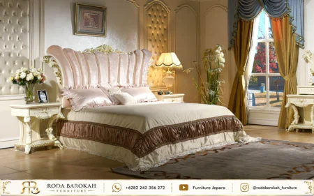 Konsep Kamar Tidur Ukir Mewah Klasik Ivory Soft Pink