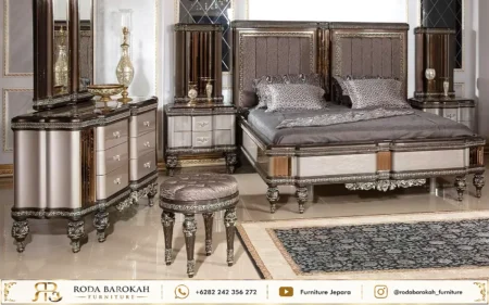Model Set Kamar Tidur Mewah Sultan Bronze Glass Mirror