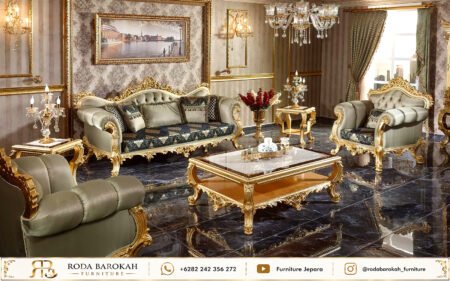 Set Kursi Tamu Royal Mewah Classic Ukiran Mebel Jepara